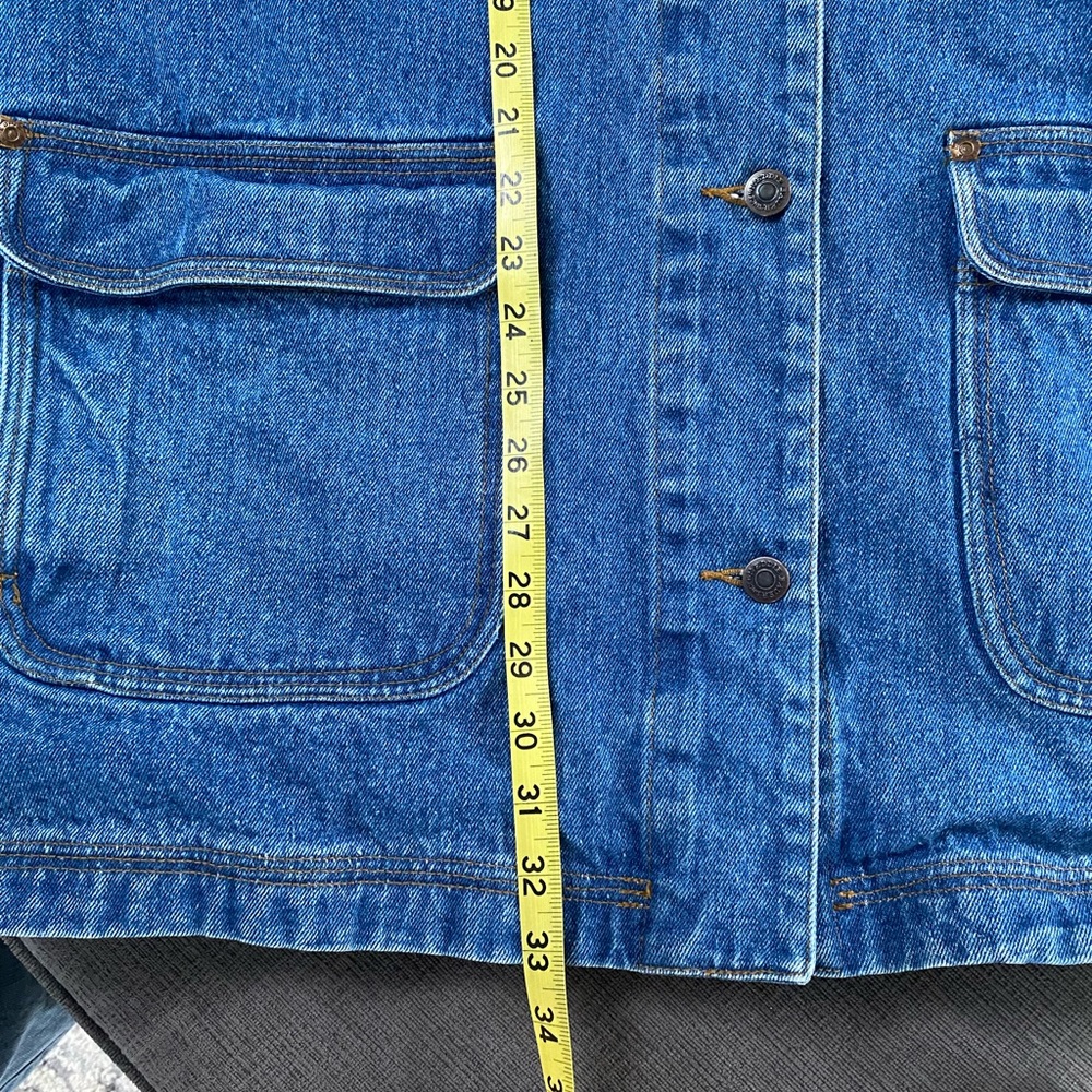 Vintage Eddie Bauer Denim chore barn coat. Size L - Picture 6 of 9